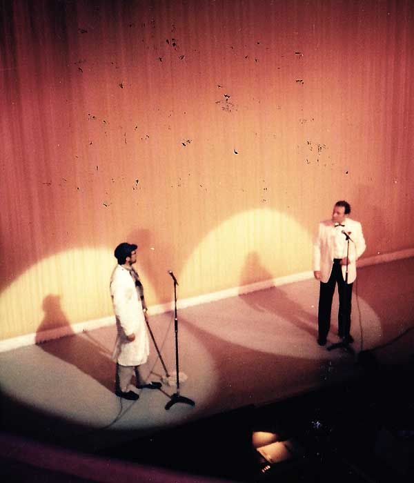 Opera House Scarborough Midnight Mattinee distance above view of glenn acting on stage in scarboroughs midnight mattinee